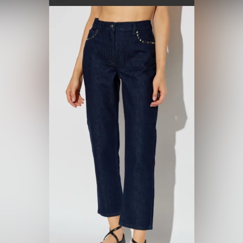 IRO Dark Blue Straight Leg Jeans